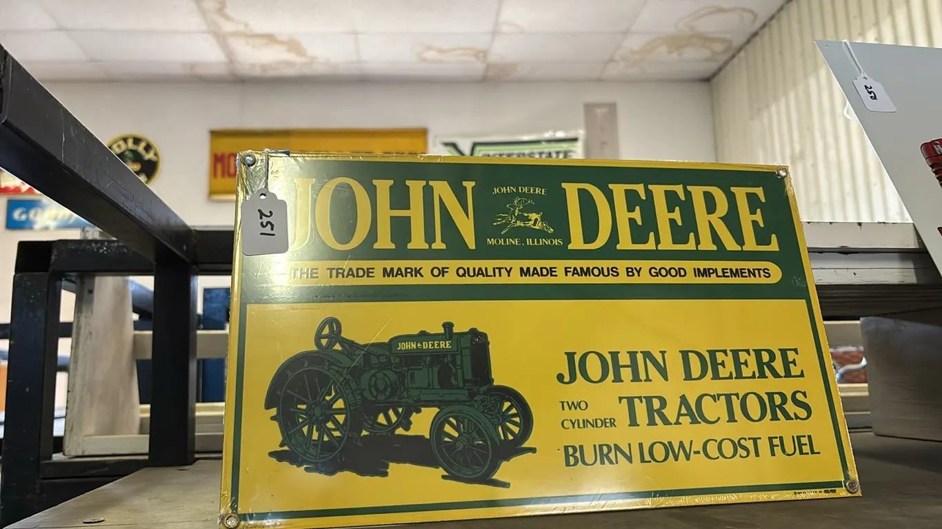 JOHN DEERE METAL SIGN