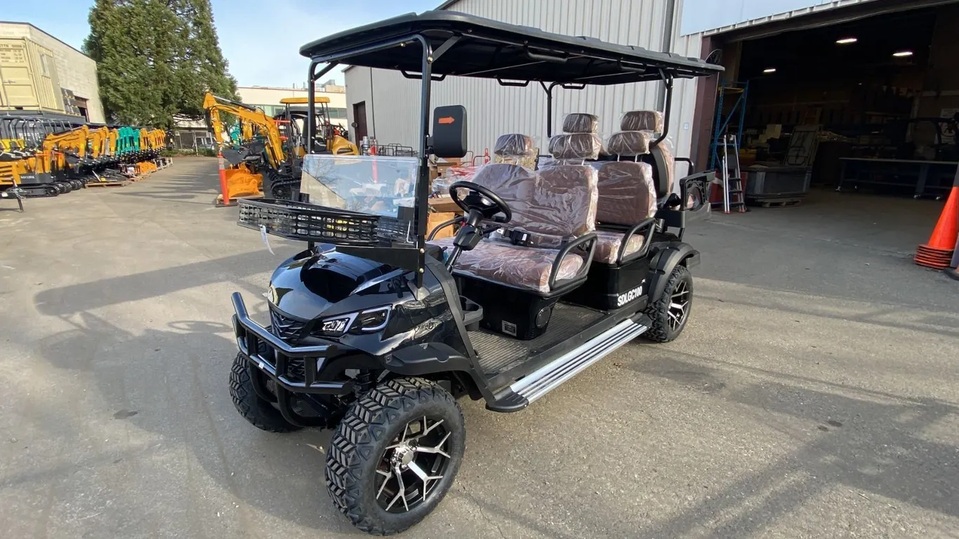 SDLANCH SDLGC100 *BLACK* 6 SEAT ELECTRIC GOLF CART WITH 4KW AC MOTOR, 50 MILE RANGE, 23-24 MPH TOP