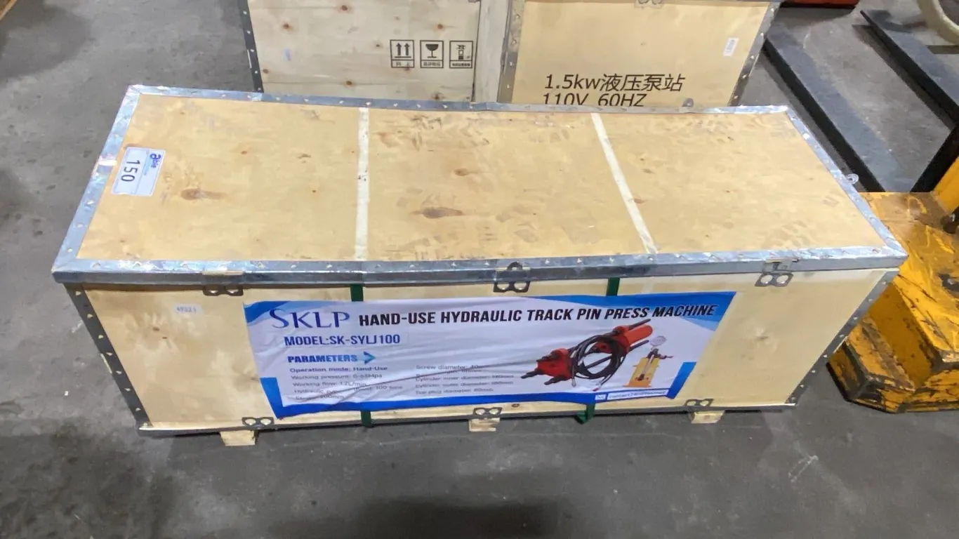SKLP SK-SYLJ100 100 TON HAND USE HYDRAULIC TRACK PIN PRESS MACHINE *IN WOODEN CRATE*
