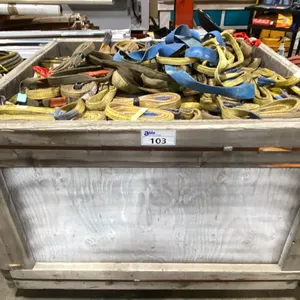 WOODEN PALLET CRATE OF ASSORTED LIFTING SLINGS *CRATE INCLUDED*