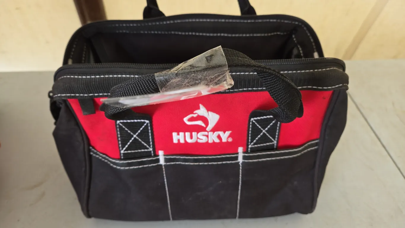 Husky Bag With Various Corner Grounding Clamps Pipe Straps