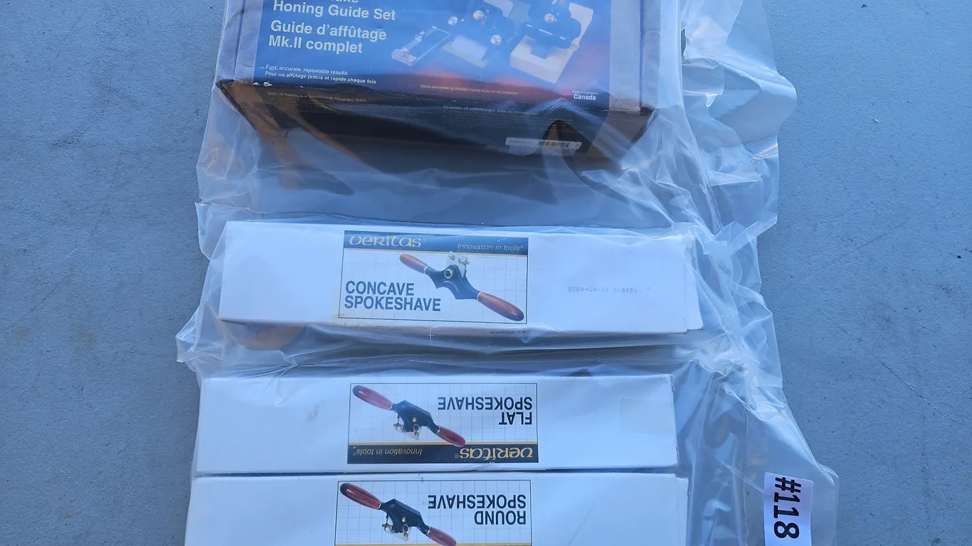 Honing Guide Set And Assorted Spoke Shaves