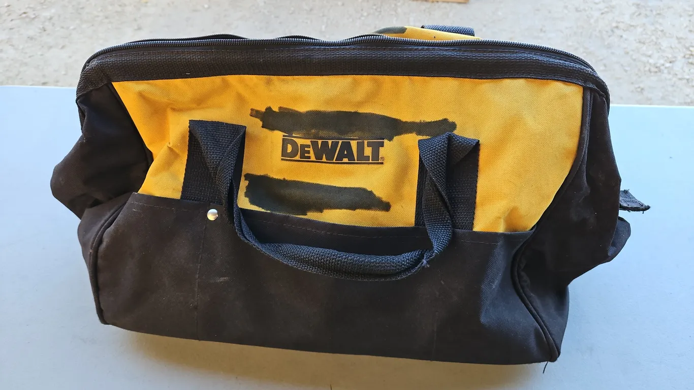 Dewalt Bag with Assorted Dewalt Power Tools Impact Driver,Battery Charginger,Grinder And Recip Saw