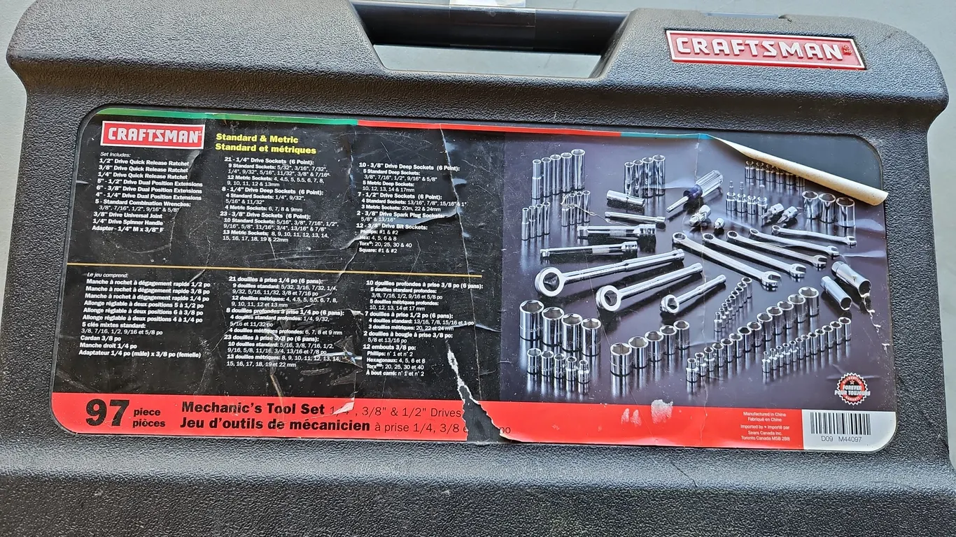Craftsman Mechanics Tool Set Missing Parts