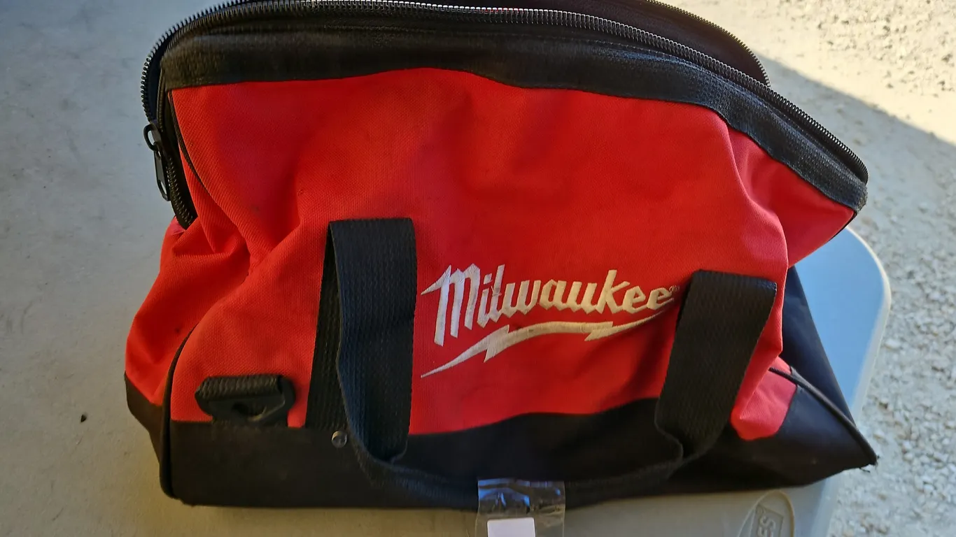 Milwaukee Bag With 2 Drills No Batteries Various Drill Bits
