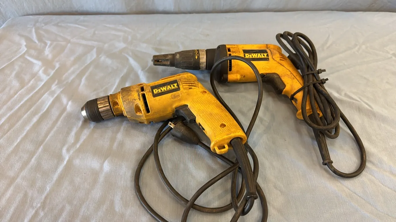 DeWalt corded drill and screw gun