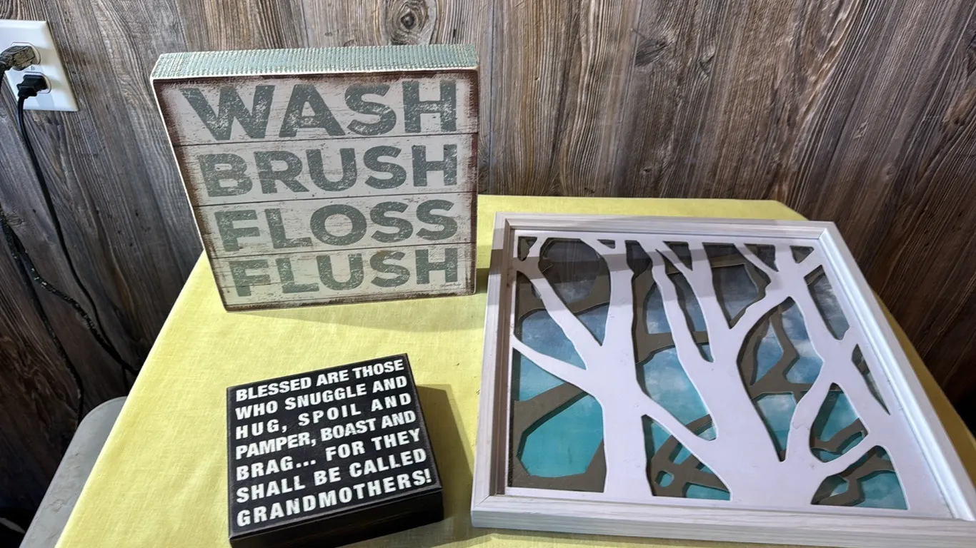 Picture and plaques
