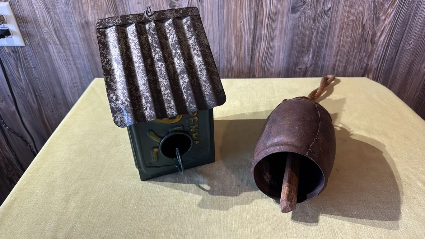 Bird house, bell