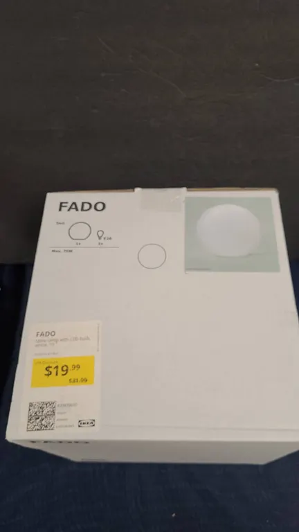 IKEA FADO Table Lamp White E26 Max 75W With LED Bulb