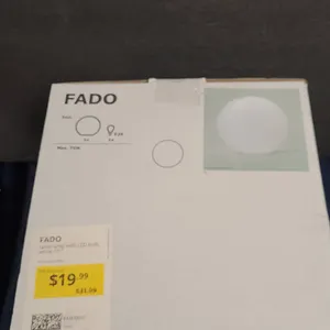 IKEA FADO Table Lamp White E26 Max 75W With LED Bulb