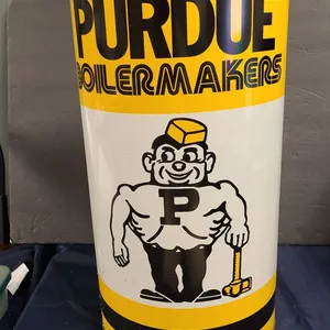 Purdue Boilermakers Metal Trash Can with Mascot Graphics
