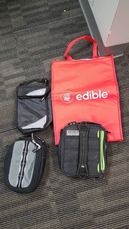 Travel Pouches and Edible Insulated Tote Bag