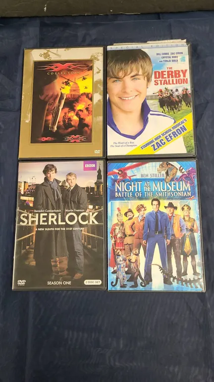 DVD Movie Lot: xXx Collection, Derby Stallion, Sherlock, Night at Museum