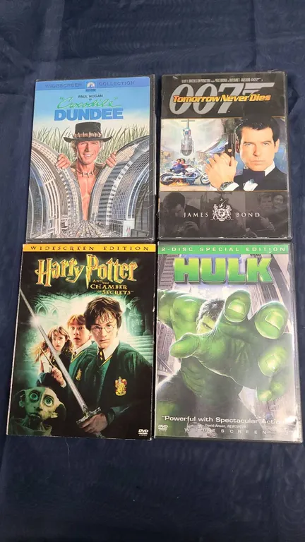 DVD Lot: Crocodile Dundee, Tomorrow Never Dies, Harry Potter, Hulk