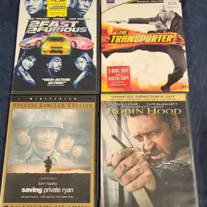 DVD Lot: 2 Fast 2 Furious, Transporter, Ryan, Robin Hood