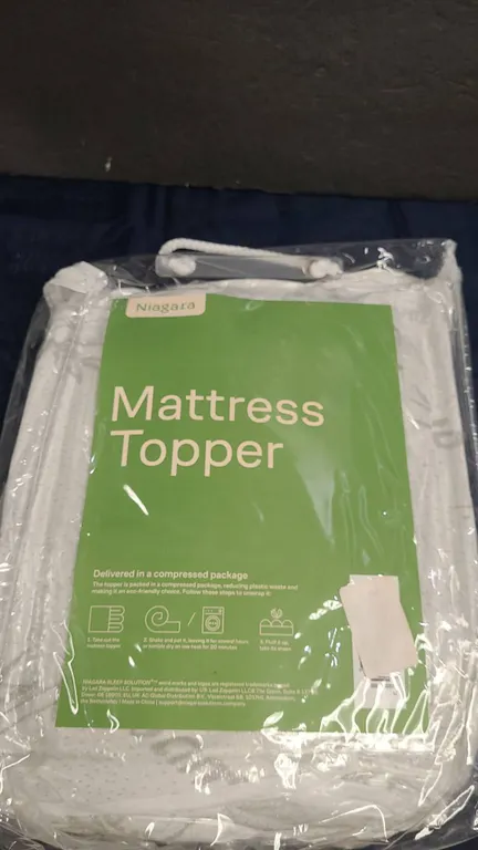 Niagara Mattress Topper, Twin, Bamboo Cover, New in Package