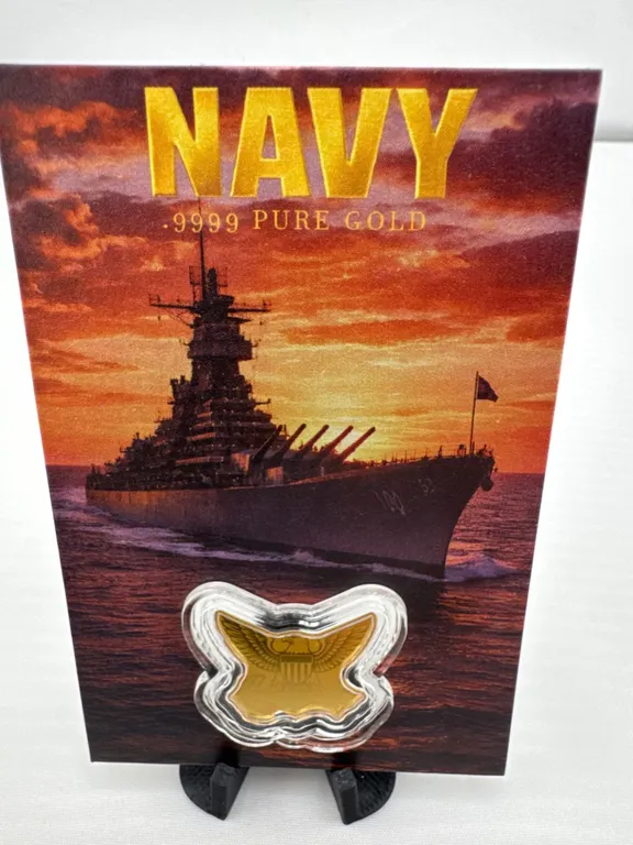 1/1000 oz .9999 Gold Navy Token