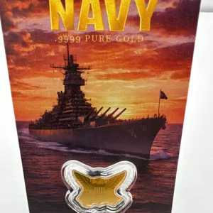 1/1000 oz .9999 Gold Navy Token