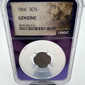 1866 3-Cent Nickel, NGC Slabbed