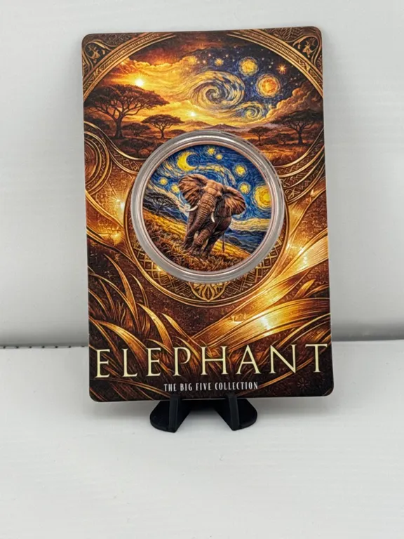 Elephant Copper Round Coin
