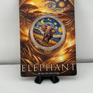 Elephant Copper Round Coin