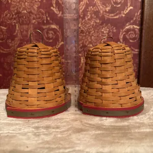 Longaberger Handwoven Miniature Bell-Shaped Baskets