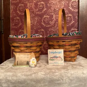 Longaberger Easter Baskets with Liners and Accessories