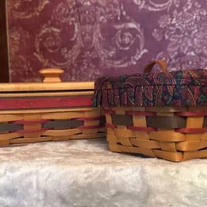 1997 Longaberger Father's Day Personal Organizer Basket Pair