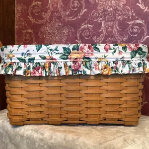 Longaberger 2000 Small Wash Day Basket with Floral Liner