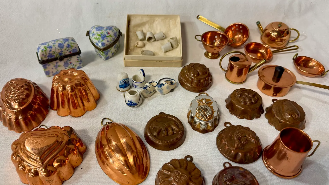 Miniatures in Copper, Ceramic, Delft & More