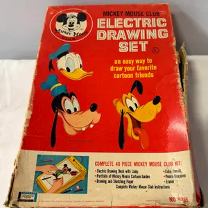 Vintage Mickey Mouse Club Electric Drawing Set