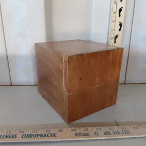 Vintage Wood Decor/Recipe Box 6"X7"X6"
