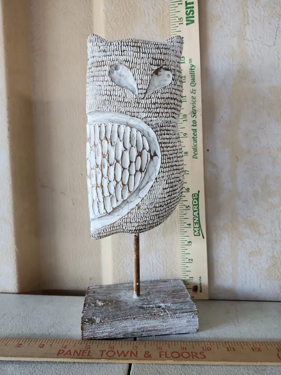 Wooden Owl Decor 13.5" Tall