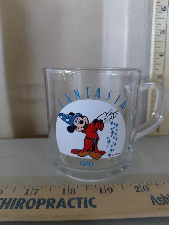 U.S.A. Glass Mickey Fantasia 1940