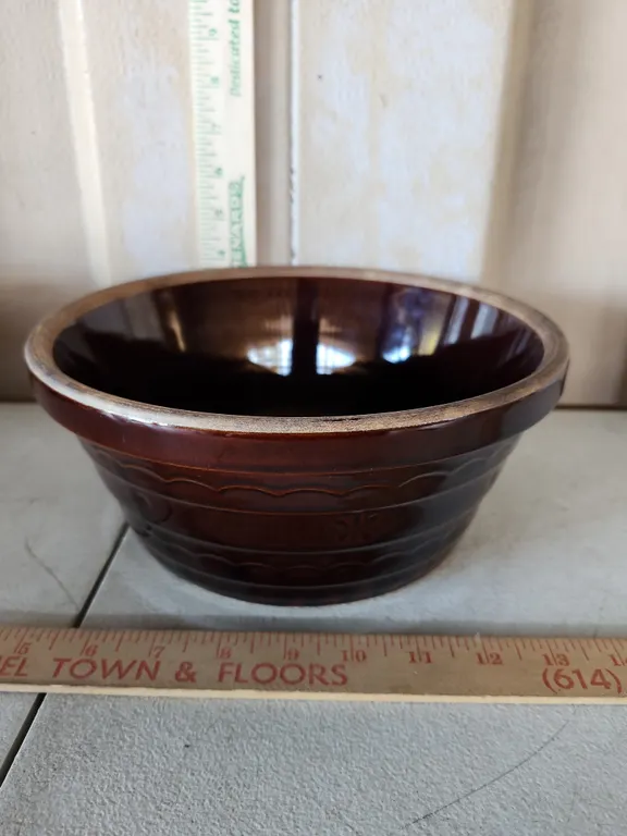 Vintage Marcrest Oven Proof Stoneware Crock Bowl 9.5"X4"