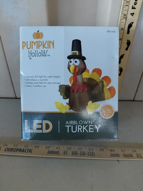 Pumpkin Hollow LED Airblown Turkey Inflatable 3.5 Ft Tall