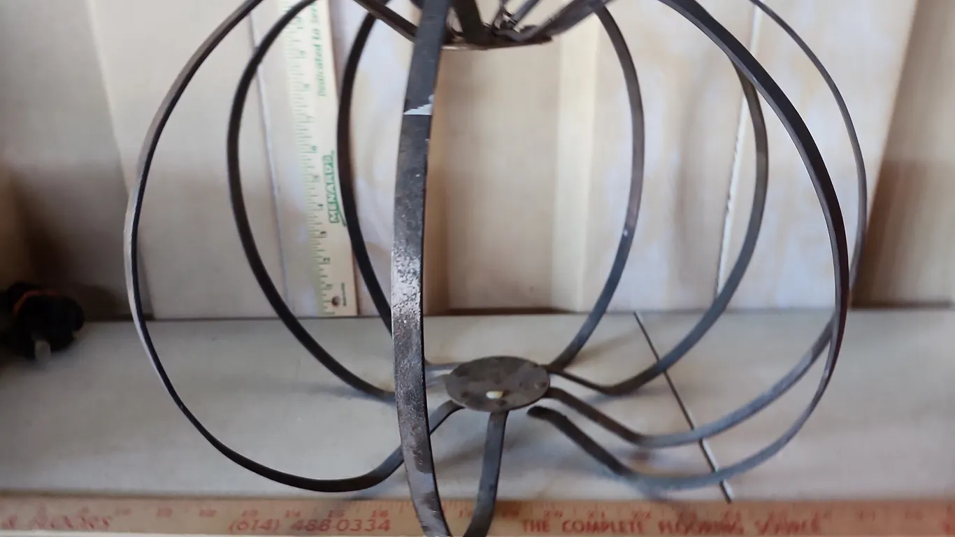 Metal Pumpkin, Needs Minor Repair 16"X13"