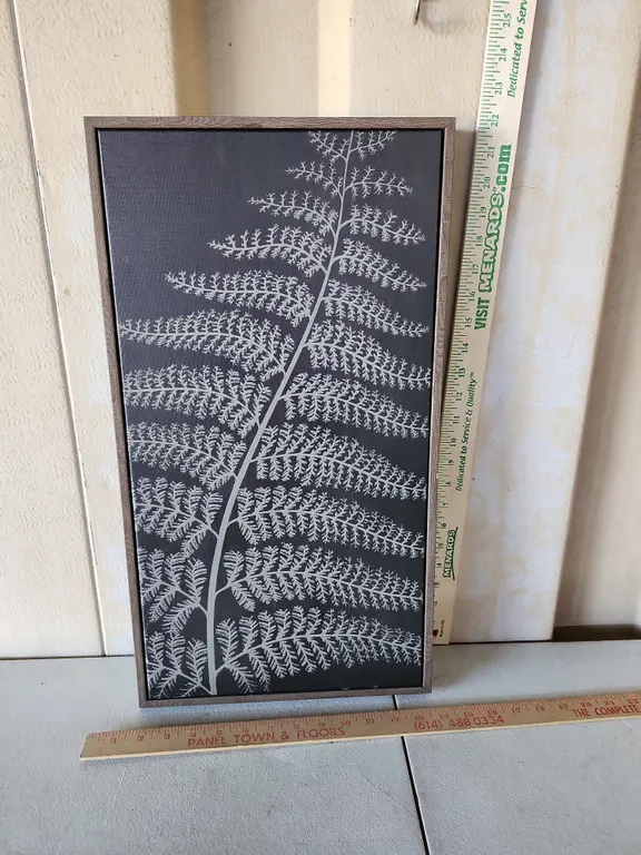 Woodland Fern Outline Canvas Print 12"X22"
