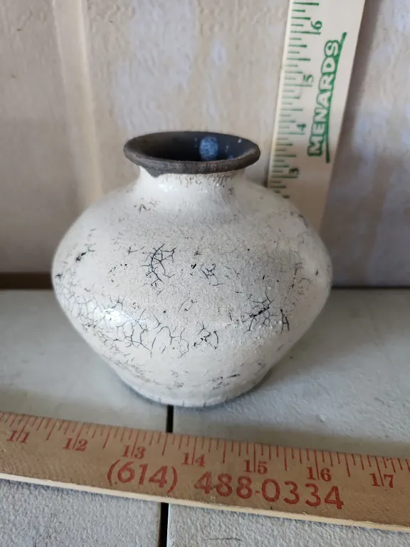 Handmade Pottery Vase Signed 5.5"X4.25"