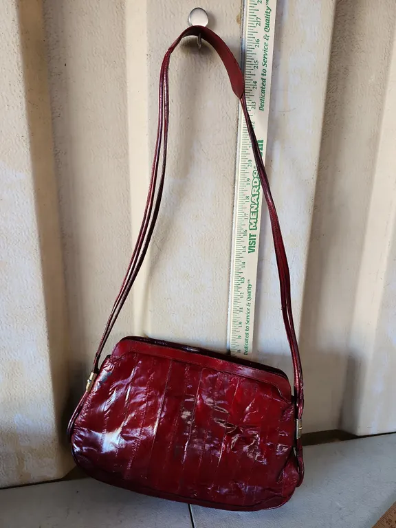 Vintage Leather Of The Sea Purse Genuine Eel Skin Made In Korea