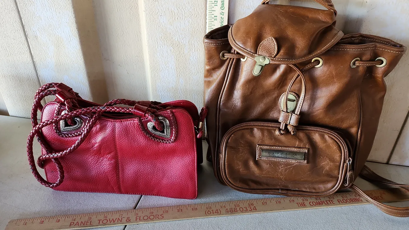Capezio New York Backpack Purse & M.C. Purse, Both Have Some Damage