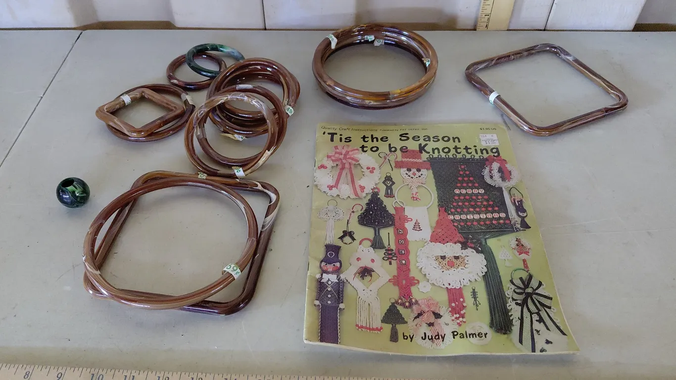 Vintage Macrame Hoops & Book