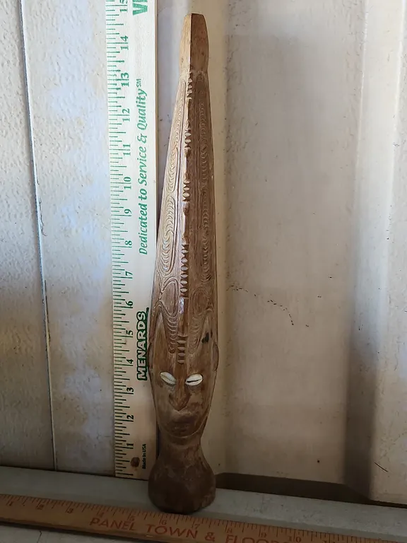 Vintage Wooden Carved Tribal Art Figure 15" Tall