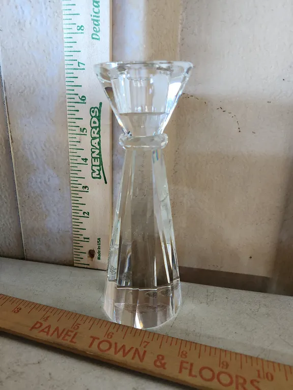 Shannon Crystal Candle Stick Holder 7" Tall