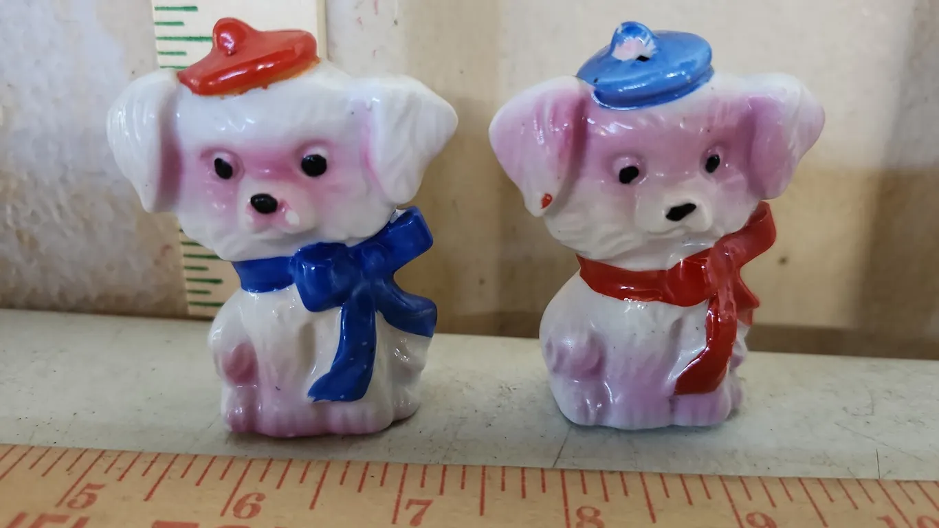 Vintage Japan Dog Salt/Pepper Shakers
