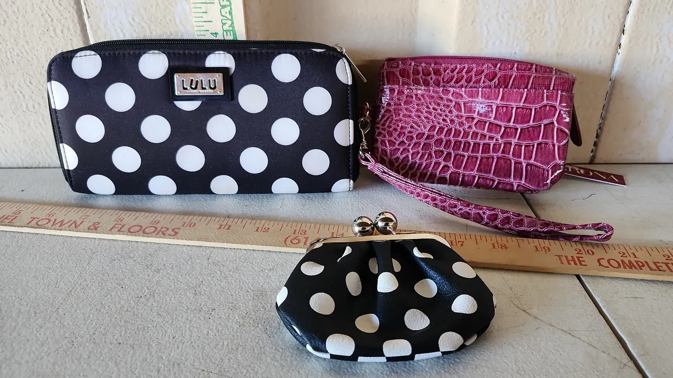 Wallets-Lulu Guinness, Polka Dot Change Wallet, & New Terona