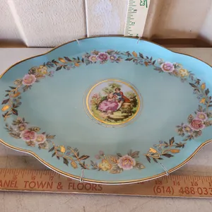 Vintage Porcelain Victorian Platter 16"X11.5"
