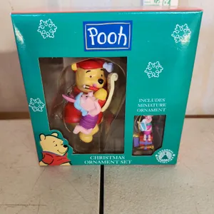 Vintage Winnie The Pooh 2 Pc Ornament Set