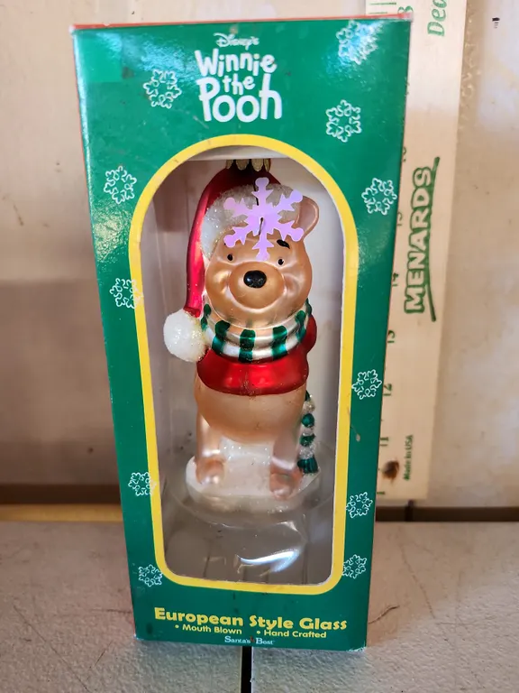 Disney Winnie The Pooh European Style Glass Mouth Blown Ornament