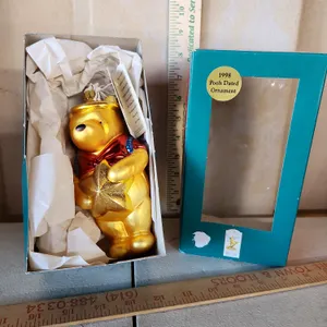 1998 Classic Winnie The Pooh Hand Blown Glass Ornament, Made In Germany